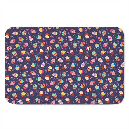 Mini Cupcake Pattern Print Indoor Door Mat