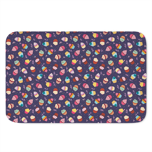 Mini Cupcake Pattern Print Indoor Door Mat