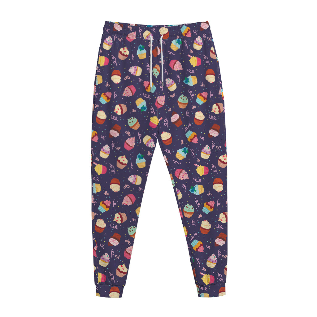 Mini Cupcake Pattern Print Jogger Pants