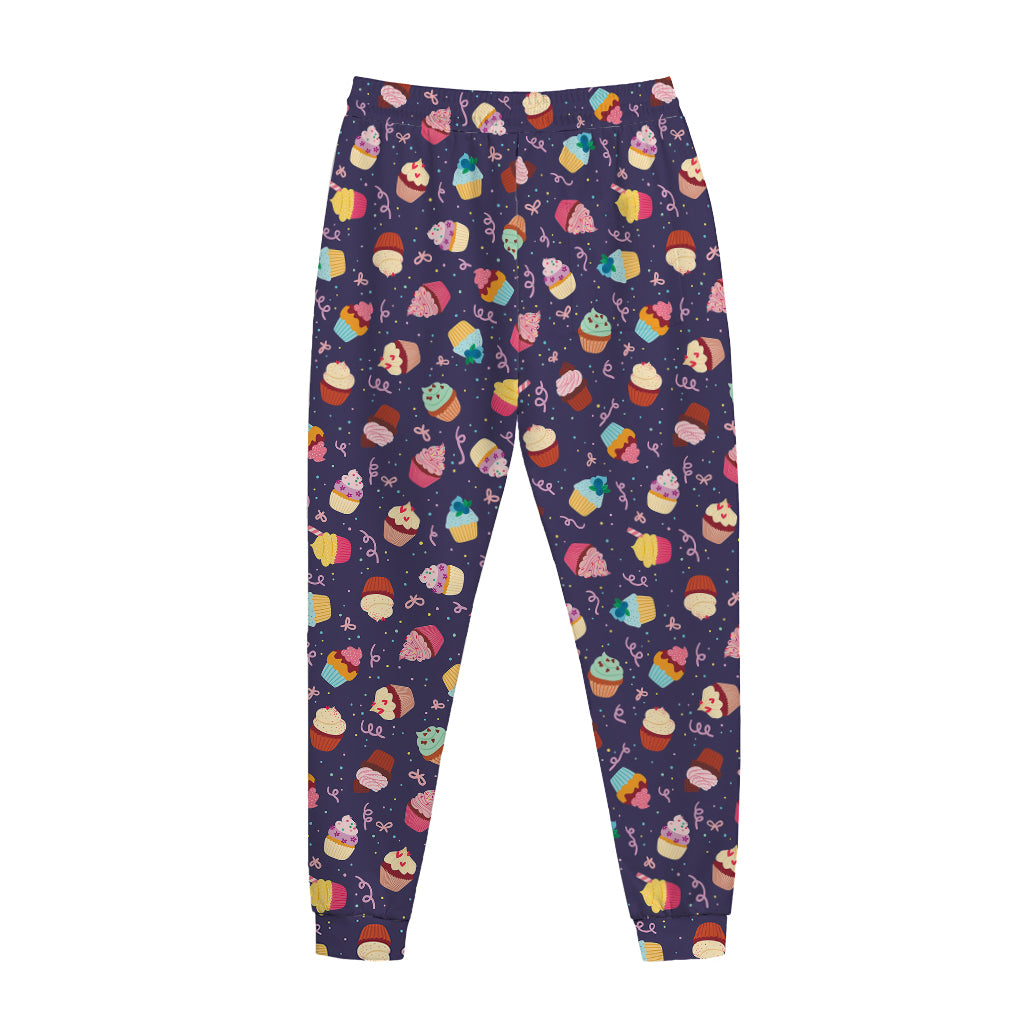 Mini Cupcake Pattern Print Jogger Pants