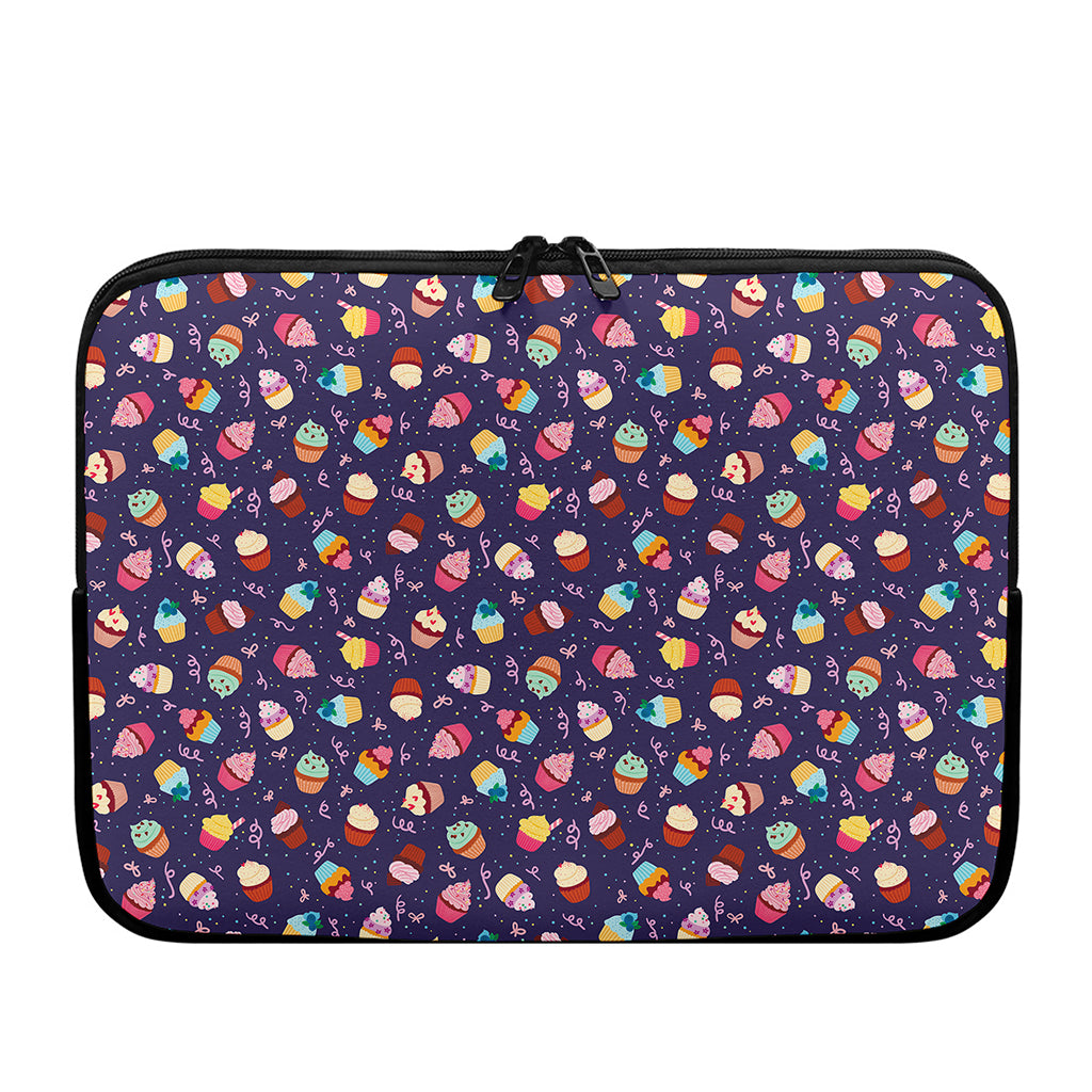 Mini Cupcake Pattern Print Laptop Sleeve