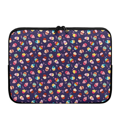 Mini Cupcake Pattern Print Laptop Sleeve