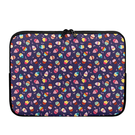 Mini Cupcake Pattern Print Laptop Sleeve