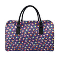 Mini Cupcake Pattern Print Leather Duffel Bag
