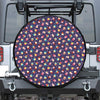 Mini Cupcake Pattern Print Leather Spare Tire Cover