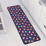 Mini Cupcake Pattern Print Long Kitchen Mat