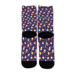 Mini Cupcake Pattern Print Long Socks