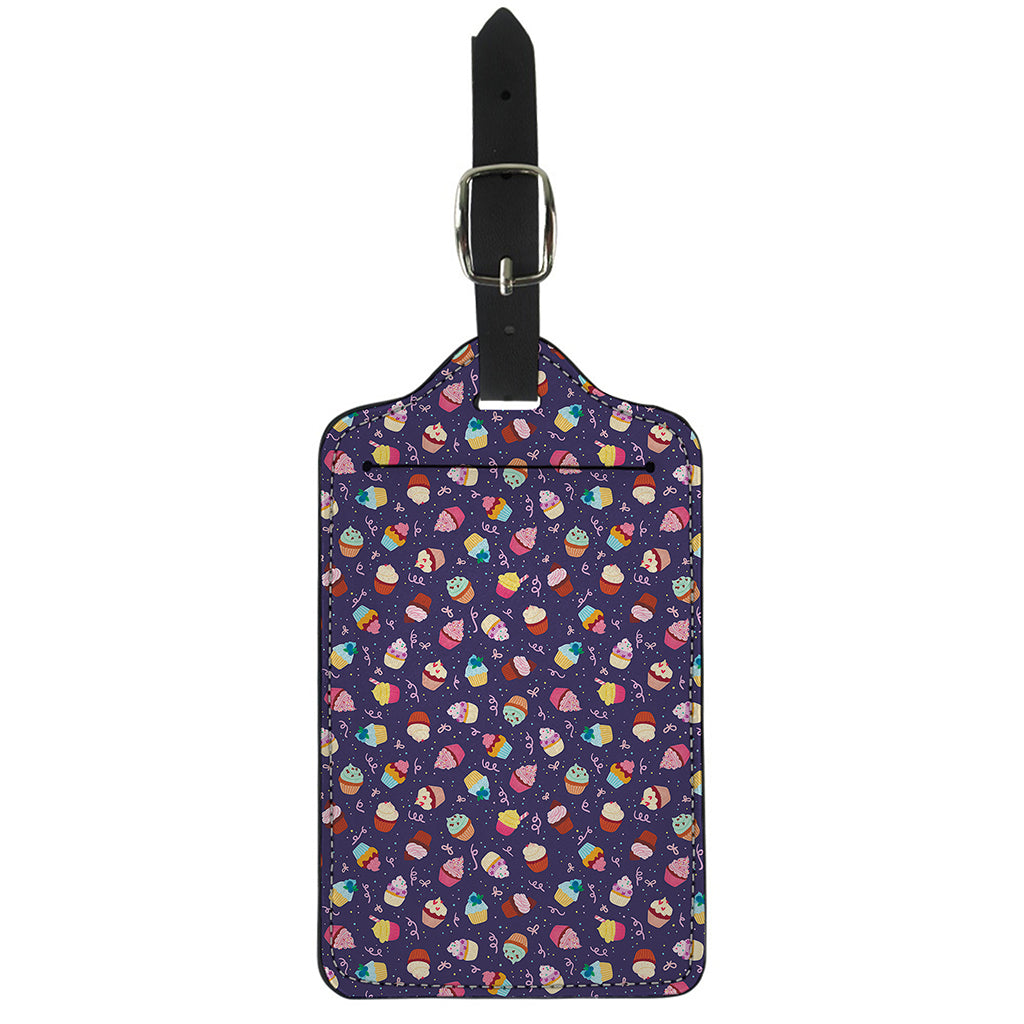 Mini Cupcake Pattern Print Luggage Tag