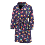 Mini Cupcake Pattern Print Men's Bathrobe