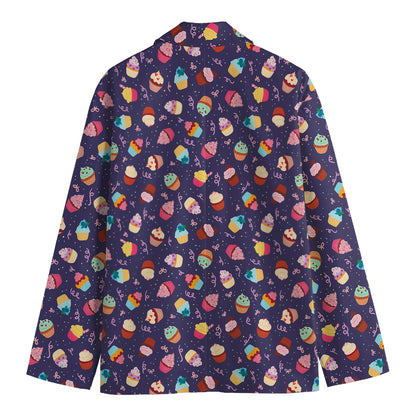 Mini Cupcake Pattern Print Men's Blazer