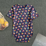 Mini Cupcake Pattern Print Men's Bodysuit