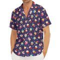 Mini Cupcake Pattern Print Men's Deep V-Neck Shirt