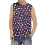 Mini Cupcake Pattern Print Men's Fitness Tank Top