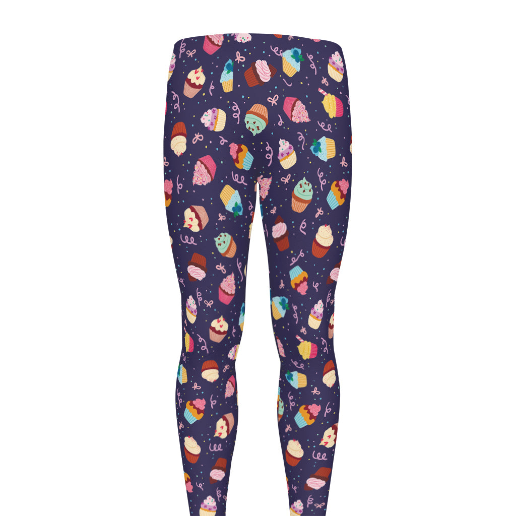 Mini Cupcake Pattern Print Men's leggings
