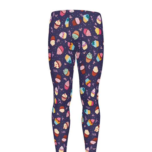 Mini Cupcake Pattern Print Men's leggings