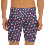 Mini Cupcake Pattern Print Men's Long Boxer Briefs