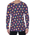Mini Cupcake Pattern Print Men's Long Sleeve T-Shirt