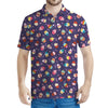 Mini Cupcake Pattern Print Men's Polo Shirt