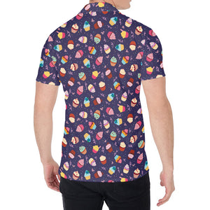 Mini Cupcake Pattern Print Men's Shirt