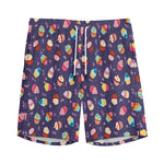 Mini Cupcake Pattern Print Men's Sports Shorts