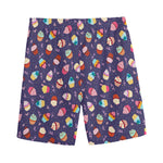 Mini Cupcake Pattern Print Men's Sports Shorts