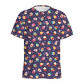 Mini Cupcake Pattern Print Men's Athletic T-Shirt