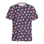 Mini Cupcake Pattern Print Men's Sports T-Shirt