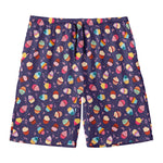 Mini Cupcake Pattern Print Men's Swim Trunks