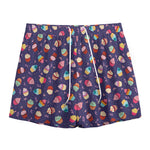 Mini Cupcake Pattern Print Mesh Shorts