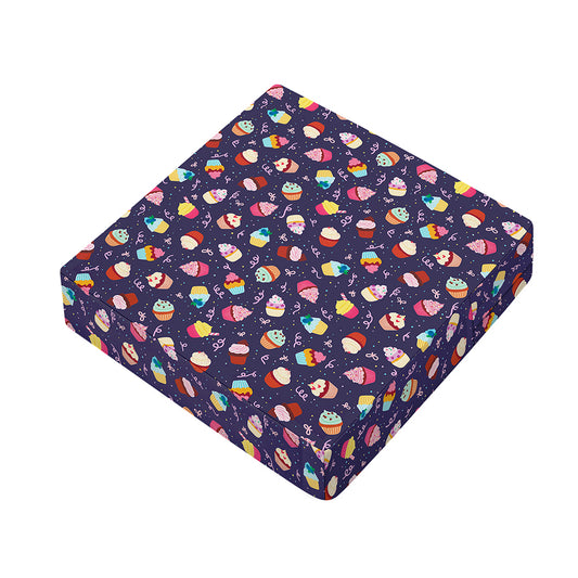 Mini Cupcake Pattern Print Outdoor Seat Cushion Cover