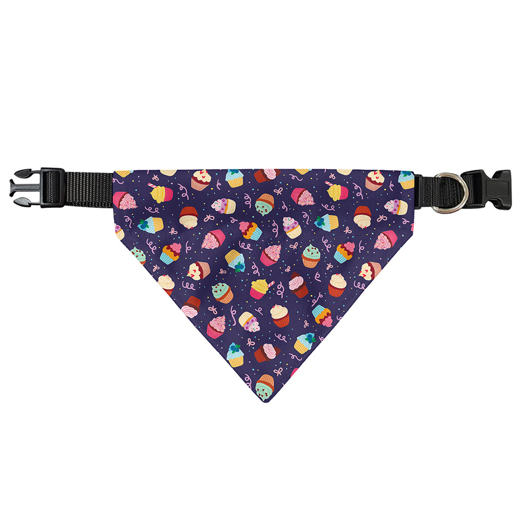 Mini Cupcake Pattern Print Over The Collar Dog Bandana