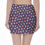 Mini Cupcake Pattern Print Pencil Mini Skirt