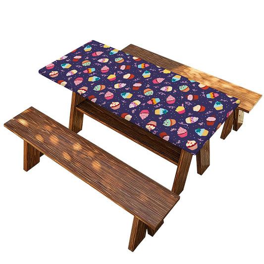 Mini Cupcake Pattern Print Picnic Table Cover