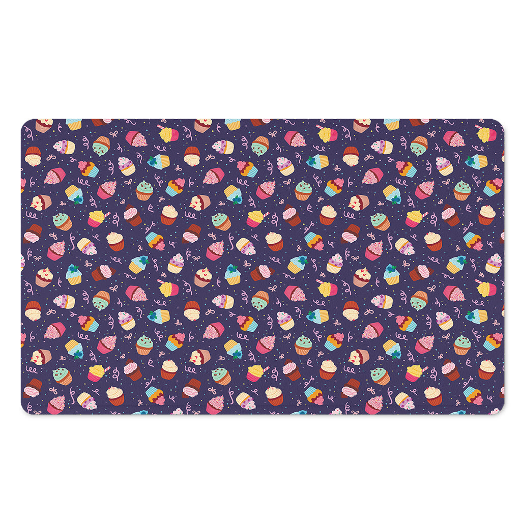 Mini Cupcake Pattern Print Polyester Doormat