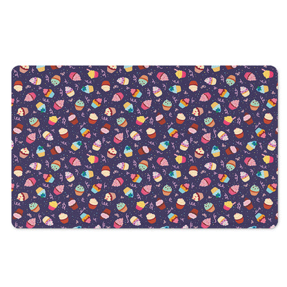 Mini Cupcake Pattern Print Polyester Doormat