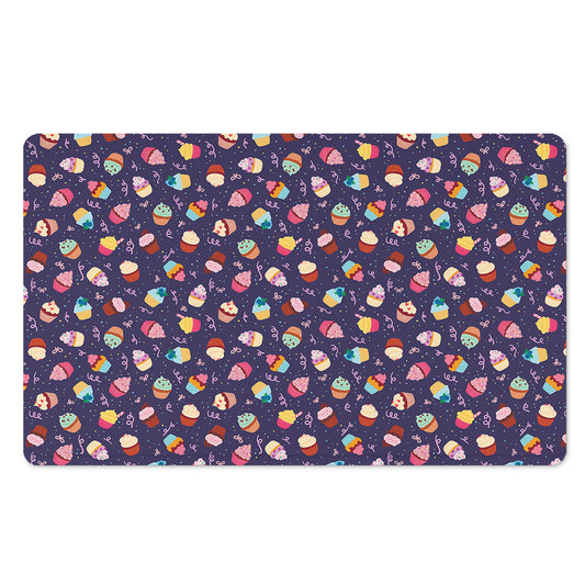 Mini Cupcake Pattern Print Polyester Doormat