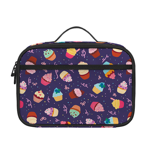 Mini Cupcake Pattern Print Portable Lunch Bag