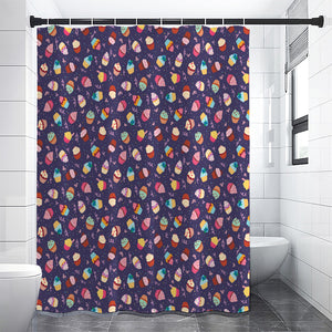 Mini Cupcake Pattern Print Premium Shower Curtain