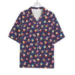 Mini Cupcake Pattern Print Rayon Hawaiian Shirt