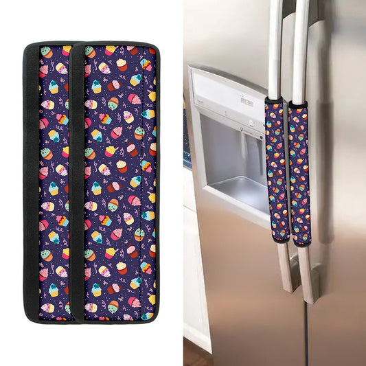 Mini Cupcake Pattern Print Refrigerator Handle Covers