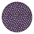 Mini Cupcake Pattern Print Round Floor Mat