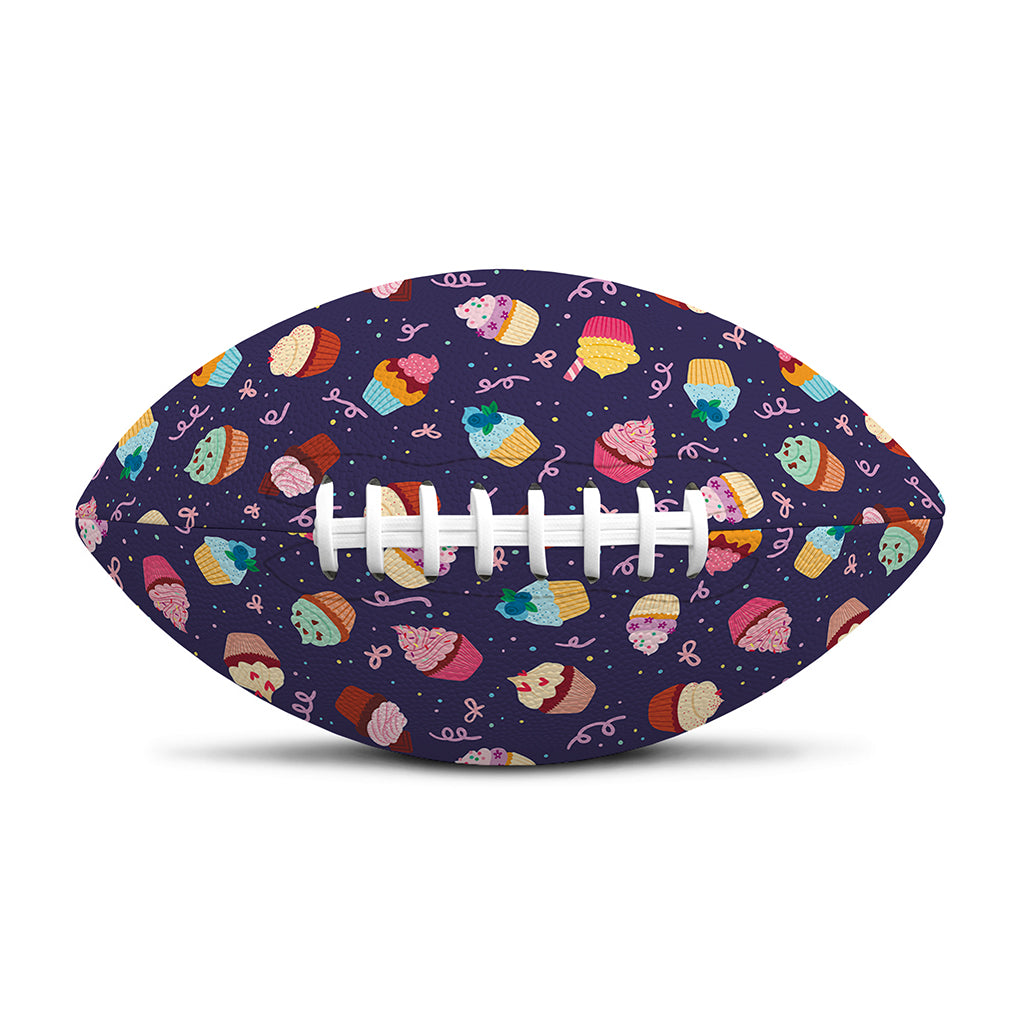 Mini Cupcake Pattern Print Rugby Ball