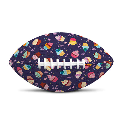 Mini Cupcake Pattern Print Rugby Ball
