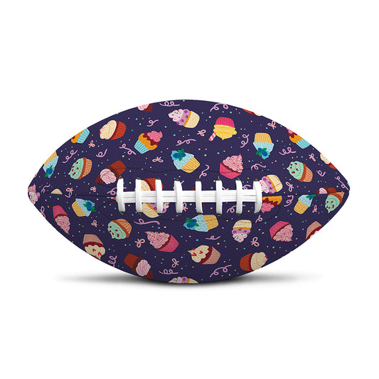 Mini Cupcake Pattern Print Rugby Ball