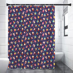 Mini Cupcake Pattern Print Shower Curtain