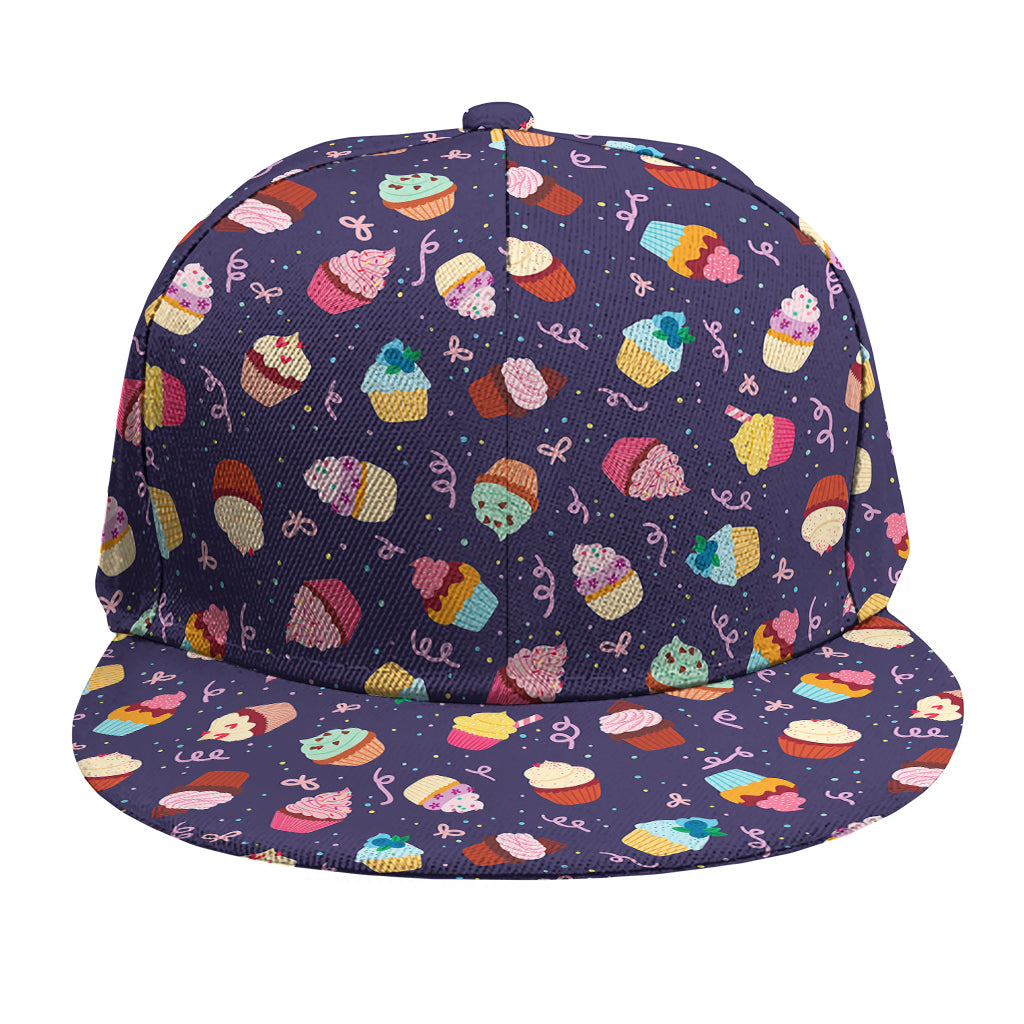 Mini Cupcake Pattern Print Snapback Cap