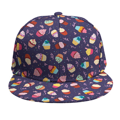 Mini Cupcake Pattern Print Snapback Cap
