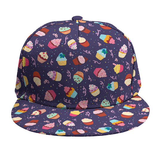 Mini Cupcake Pattern Print Snapback Cap