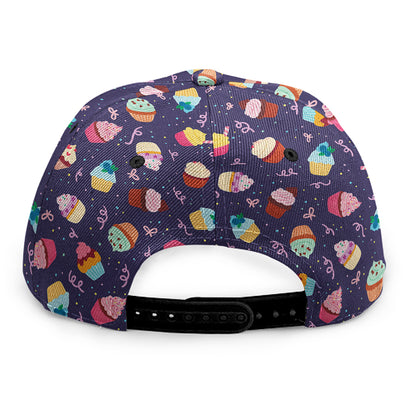Mini Cupcake Pattern Print Snapback Cap