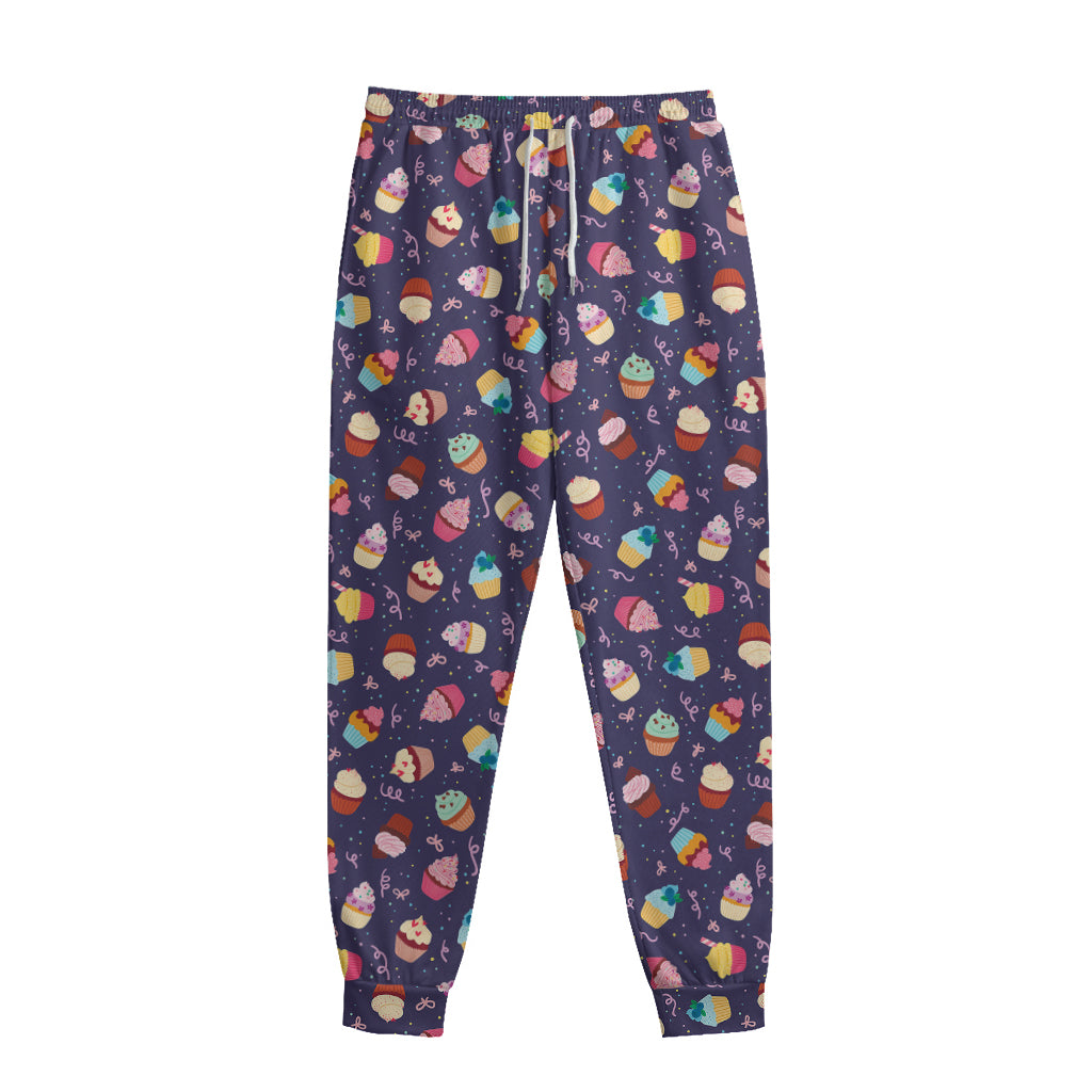 Mini Cupcake Pattern Print Sweatpants